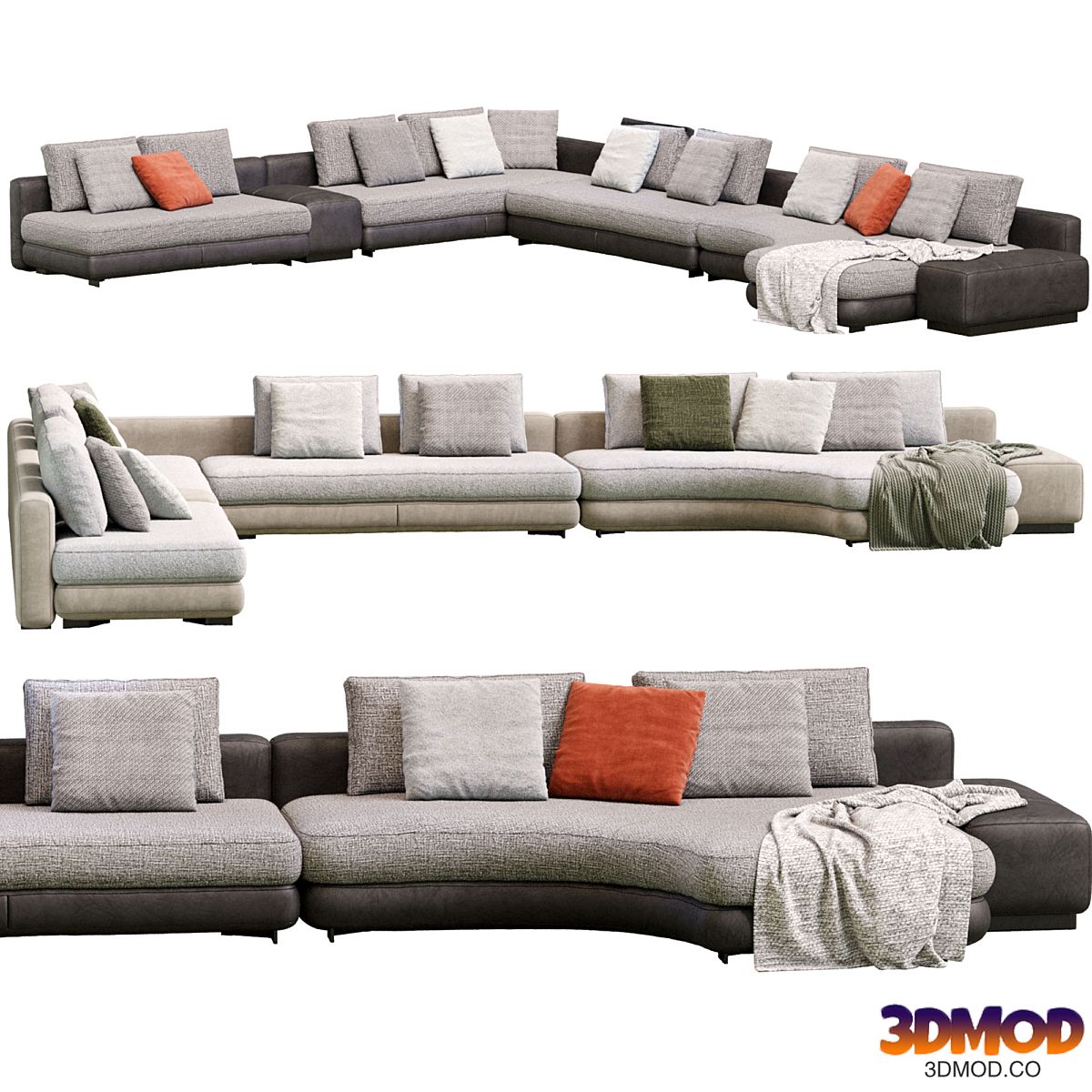 Sofa Daniels By Minotti 多人沙发