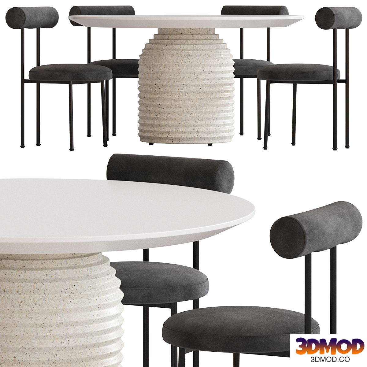 Coco Republic Gothenburg Dining Chair and Mueller Table 餐桌椅