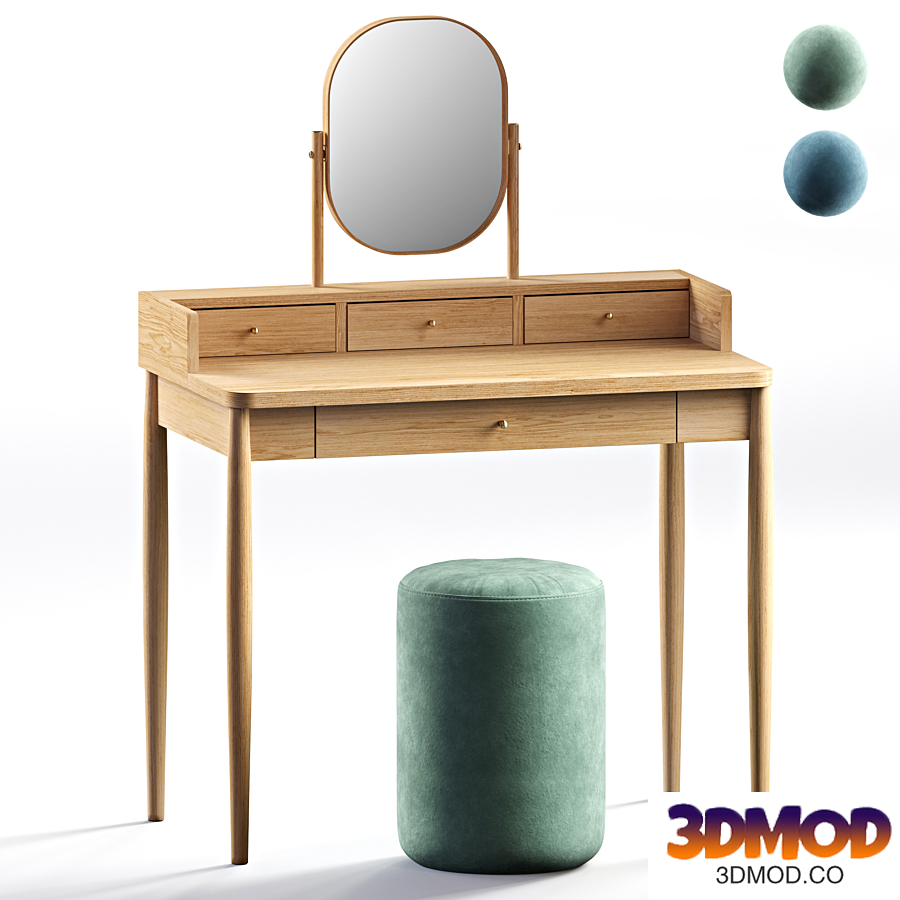 Lussan dressing table and Luxore ottoman LA REDOUTE INTERIEURS 梳妆台