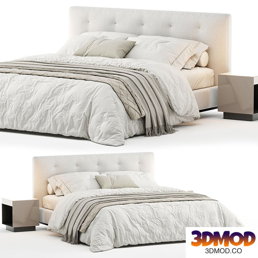Bed minotti andersen quilt 双人床