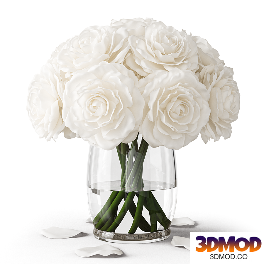 Bouquet with roses 花瓶
