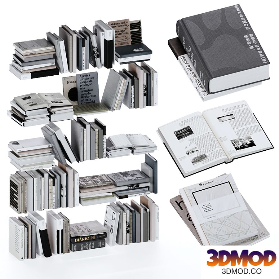 Gray and white books set vol4 书籍