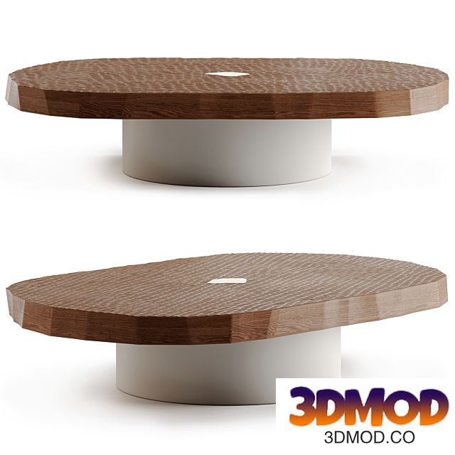 Craft oval coffee table by Pierre Augustin Rose 茶几