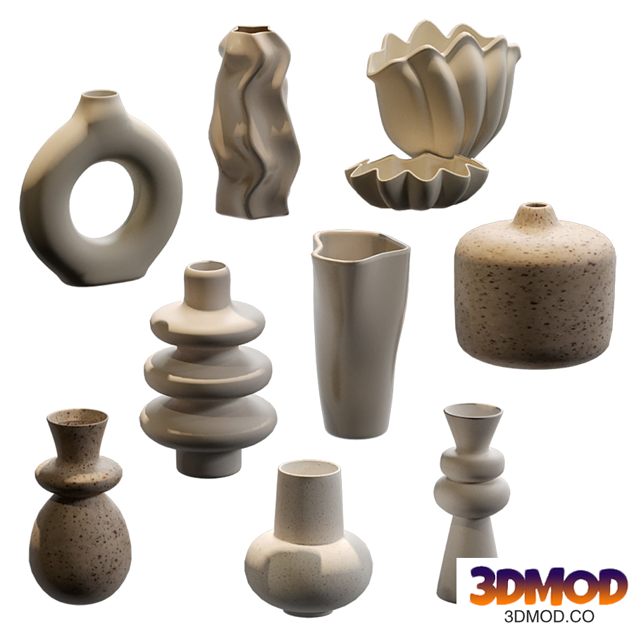 Pottery set v3 陶罐摆件