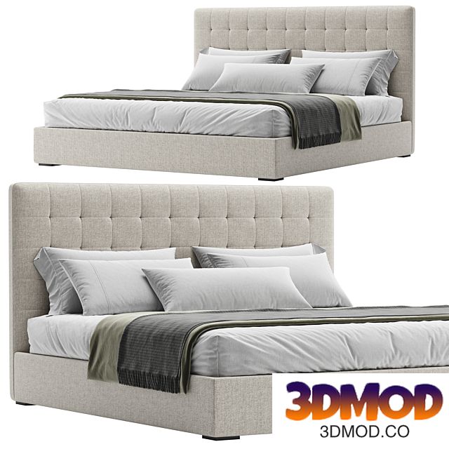 Emmett Bed Wood Legs 双人床