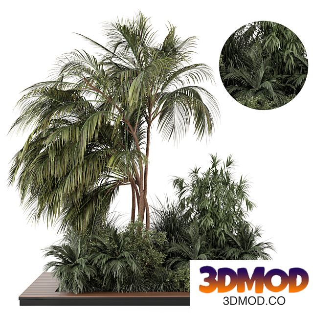 Outdoor Garden set bush and Tree - Garden Set 944 植物灌木景观