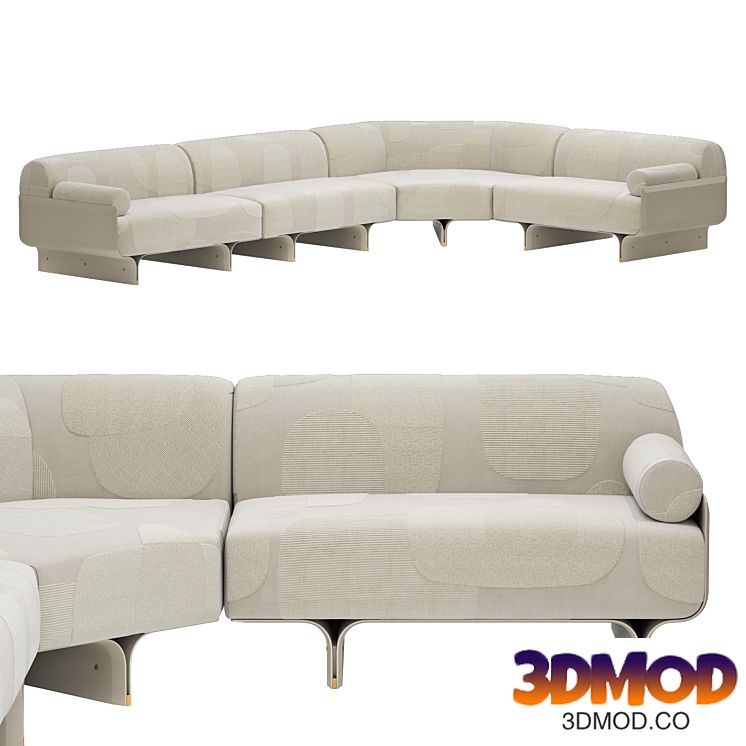 Gallotti & radice stami sofa plus composition 2 多人沙发