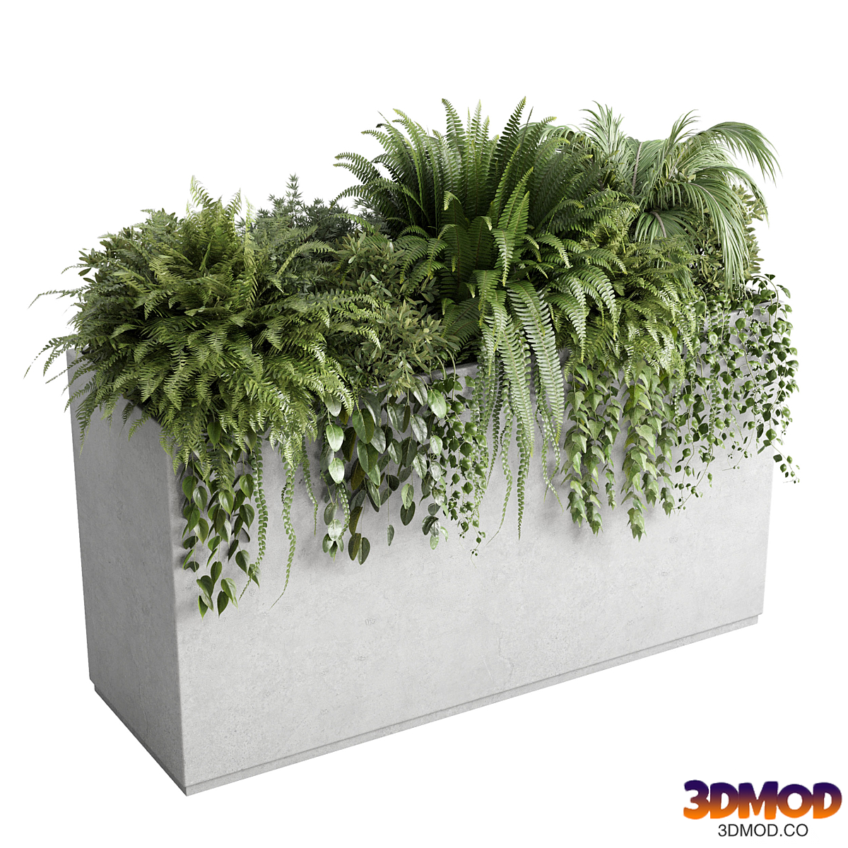 Concrete box plants on stand - set indoor 347 concrete dirt vase 花圃花坛
