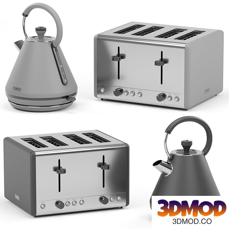 TOWER kitchen appliance collection 面包机热水壶