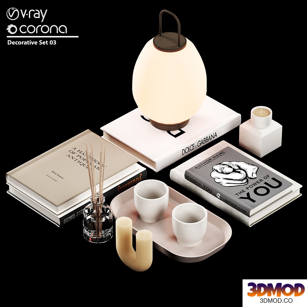 Decorative Set 03 书籍摆件
