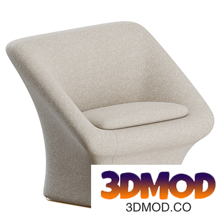 Square Mushroom Armchair by Pierre Paulin 休闲椅