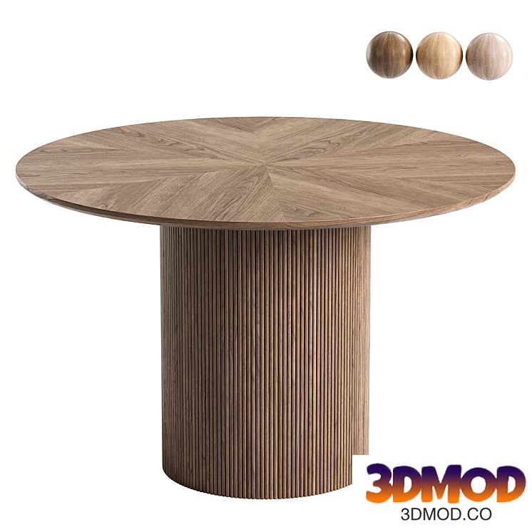 Magnus Round Wood Dining Table 餐桌