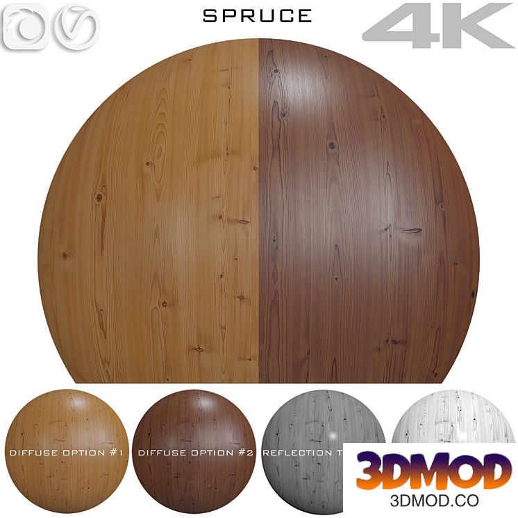 Texture Spruce №1 木纹
