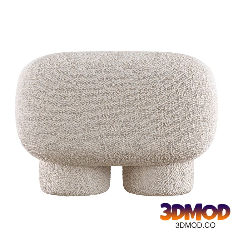Pouf 101 Copenhagen Big Foot Bench, Petit - Bouclé 凳子