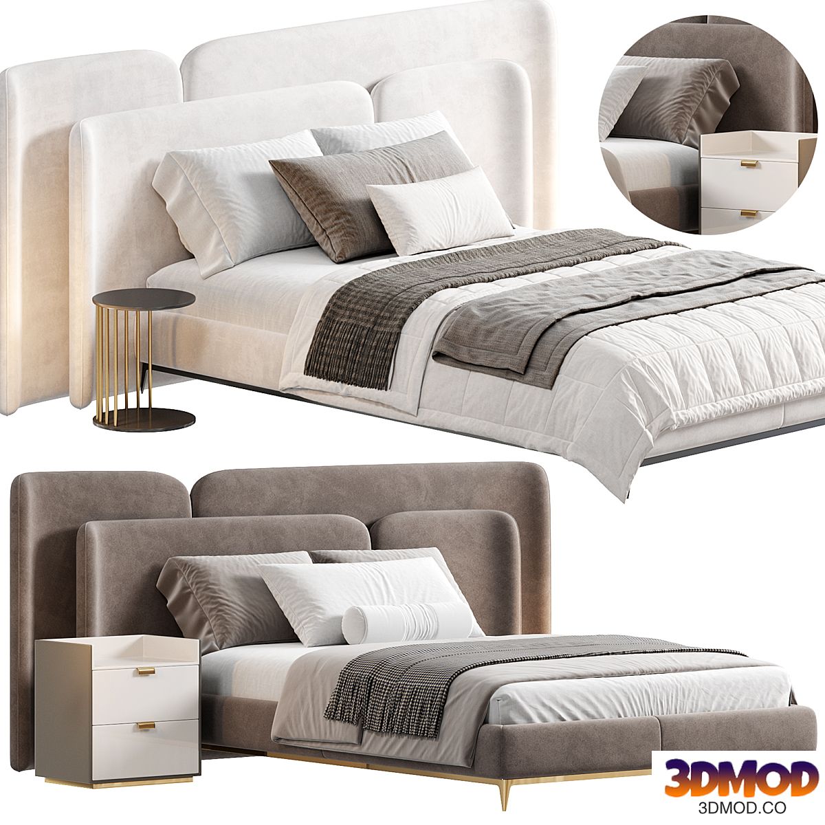Lauren Bed Mini by Highwall 双人床