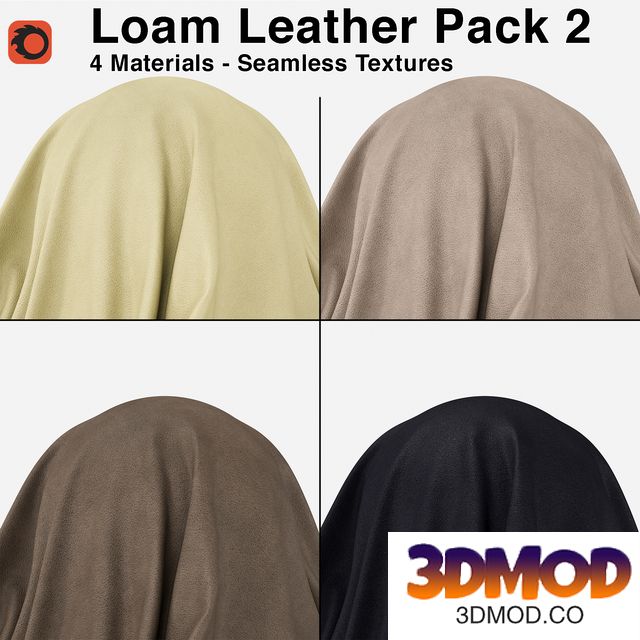 Maharam - Loam Leather - Pack 2 (4 Seamless Materials) 皮革