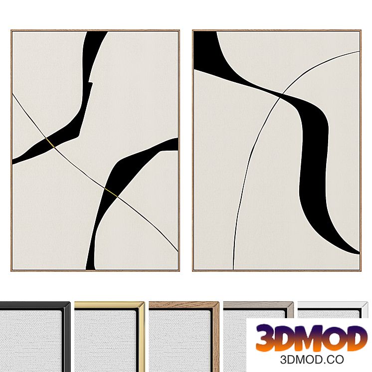 Abstract Painting Frame Set 挂画