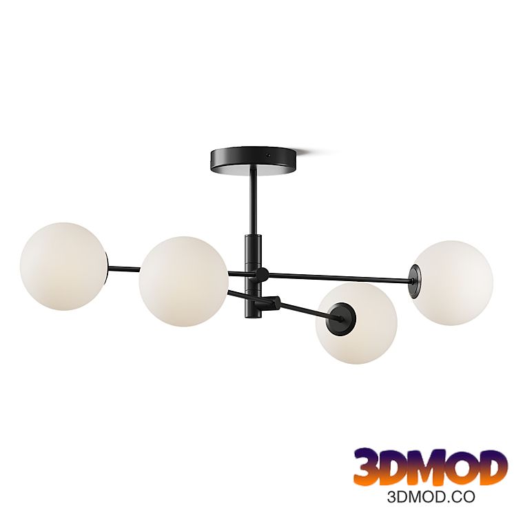 Heathfield & Co Chelso 4 light Opal Ceiling Lamp 吊灯