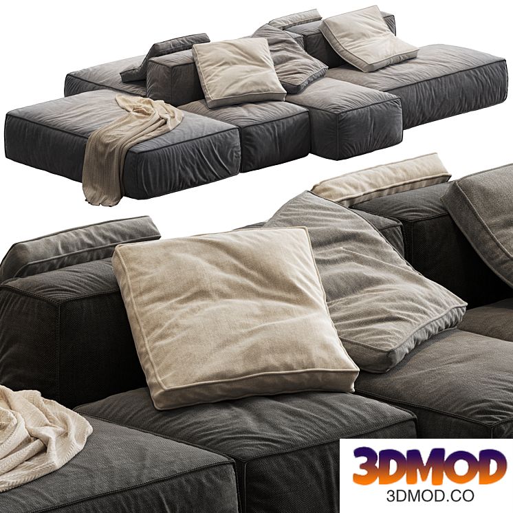 Modular Sofa Peanut B by Bonaldo 多人沙发