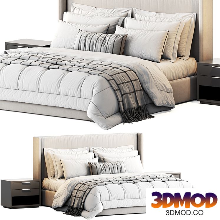 RH Lawson Shelter Non Tufted Fabric Bed 双人床