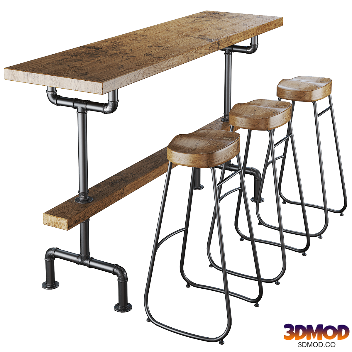Homary Industrial Rectangular Bar  吧台吧椅