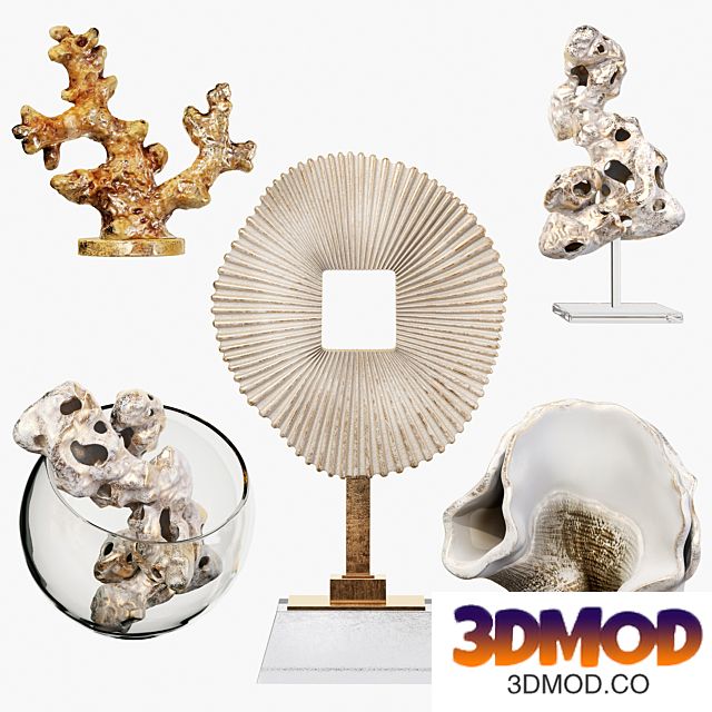 Sculptures of coral reef 02 雕塑摆件 雕塑摆件
