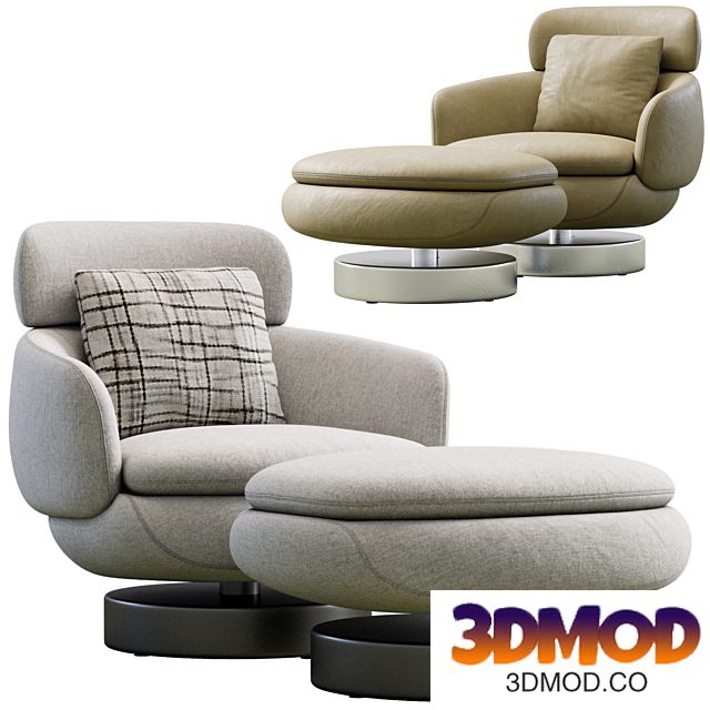 Vivienne Armchair By Minotti 单人沙发
