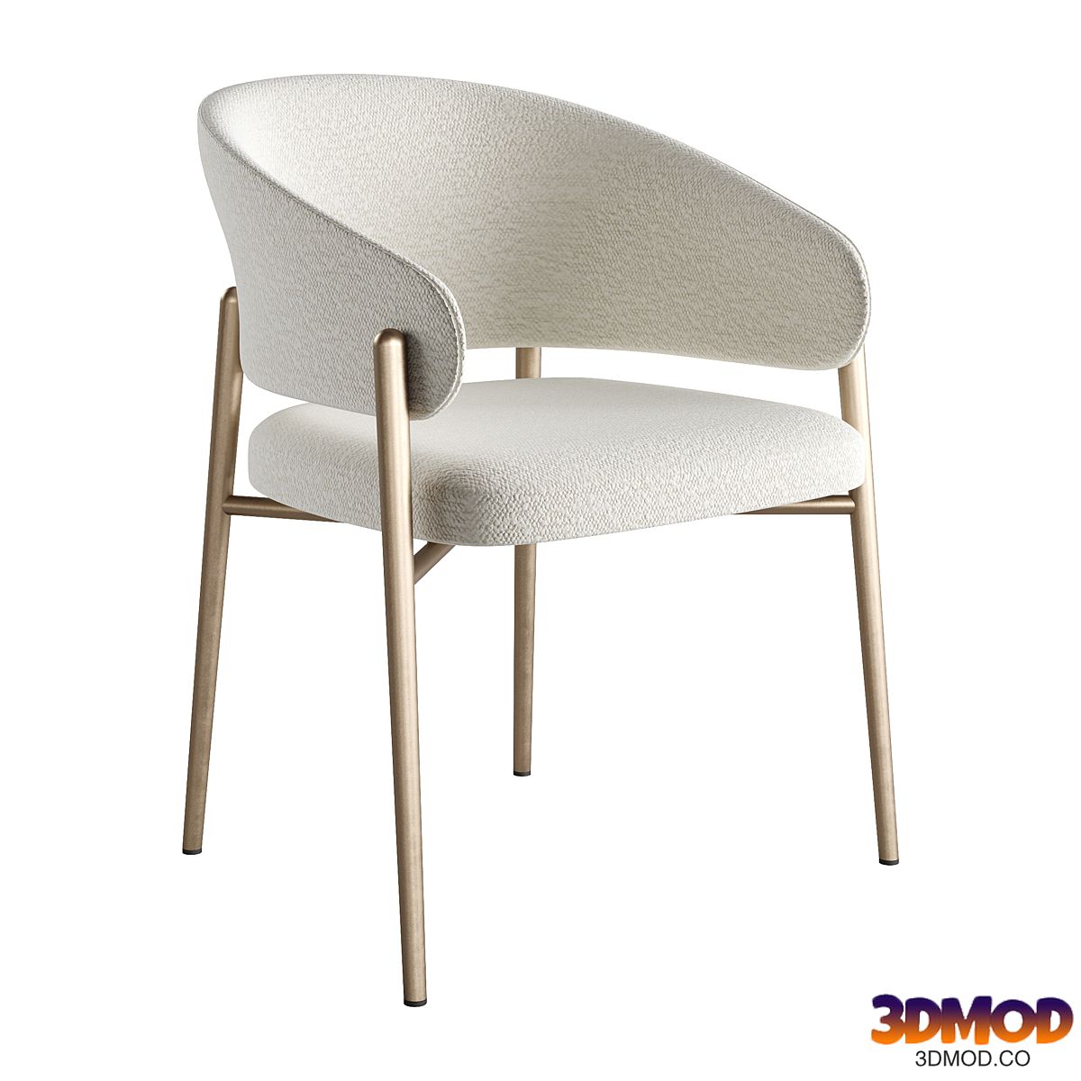 LINDA Upholstered Fabric Chair With Armrests by Marelli 单椅