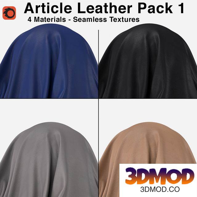 Maharam - Article Leather - Pack 1 (4 Seamless Materials) 皮革