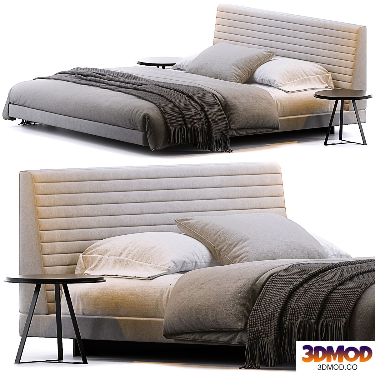 Roger bed by Minotti 双人床