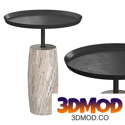 Mateo Aged Grey End Table 边几