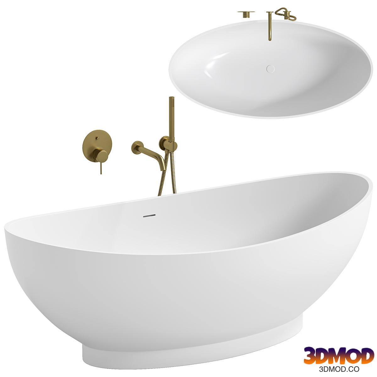 OASIS FREESTANDING STONE BATH 1790MM 浴缸