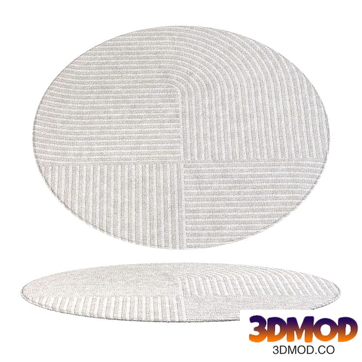 Abstract Contemporary Round Rug 地毯