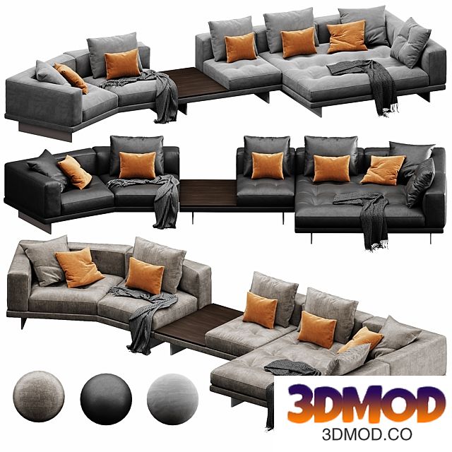Minotti Dylan set 12 多人沙发