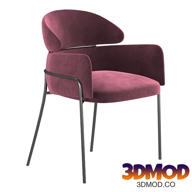 Olivia Dining Chair Charcoal Gray 单椅扶手椅餐椅