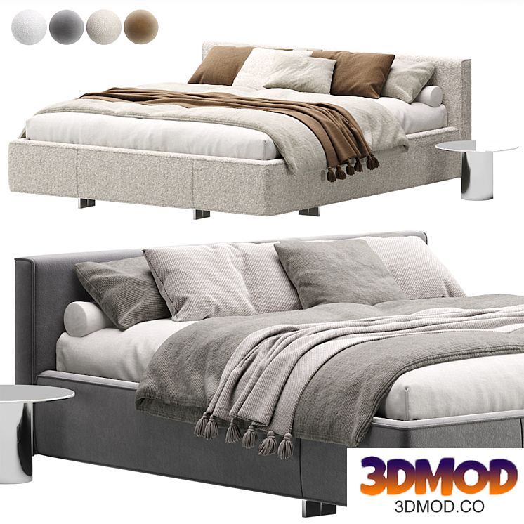 Yves Bed By Minotti 双人床