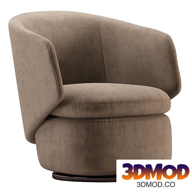 Crescent Swivel Armchair 单人沙发