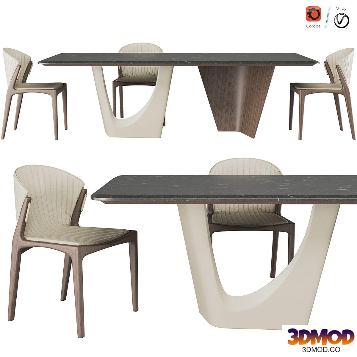 Pinnacle table And Luisa chair 餐桌椅