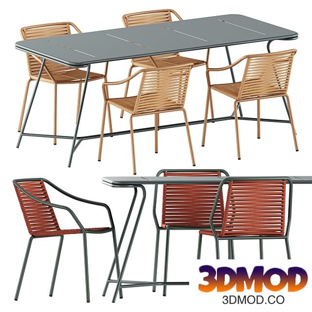 Philia 3905 and Philia 3900 chairs by Pedrali and Totem Dining table by Garda Furniture 餐桌椅