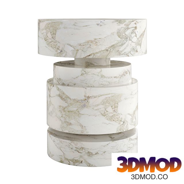 Mogador solid marble side tables by James Devlin Studio 边几