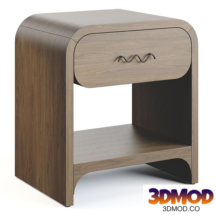 Raffia Bruno Bedside Table 床头柜