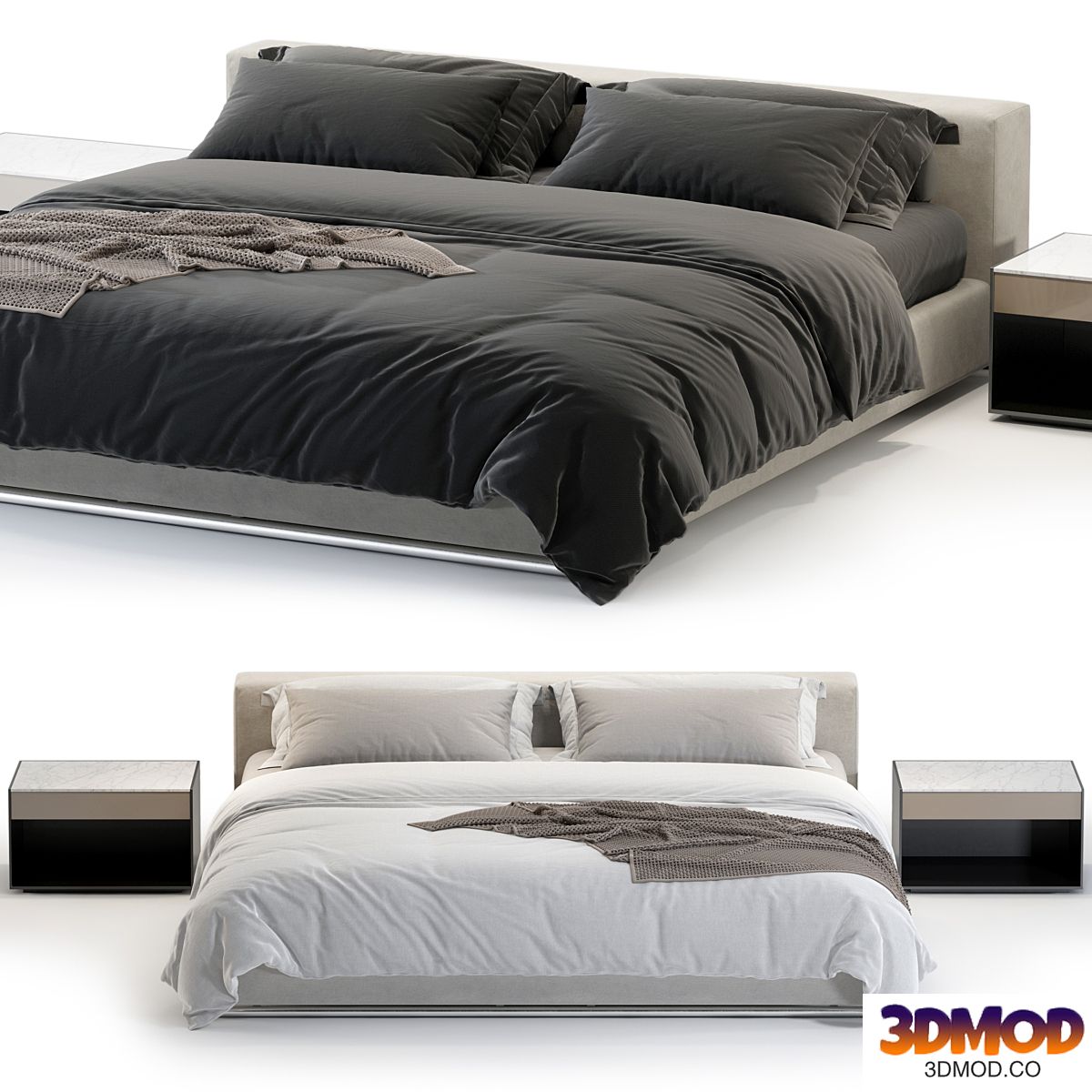 Flexform Groundpiece Bed 双人床