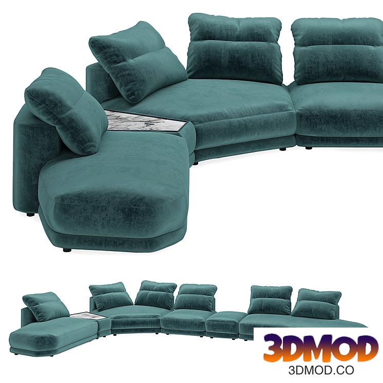 Hessentia Cornelio Cappellini Cliff modular sofa 多人沙发