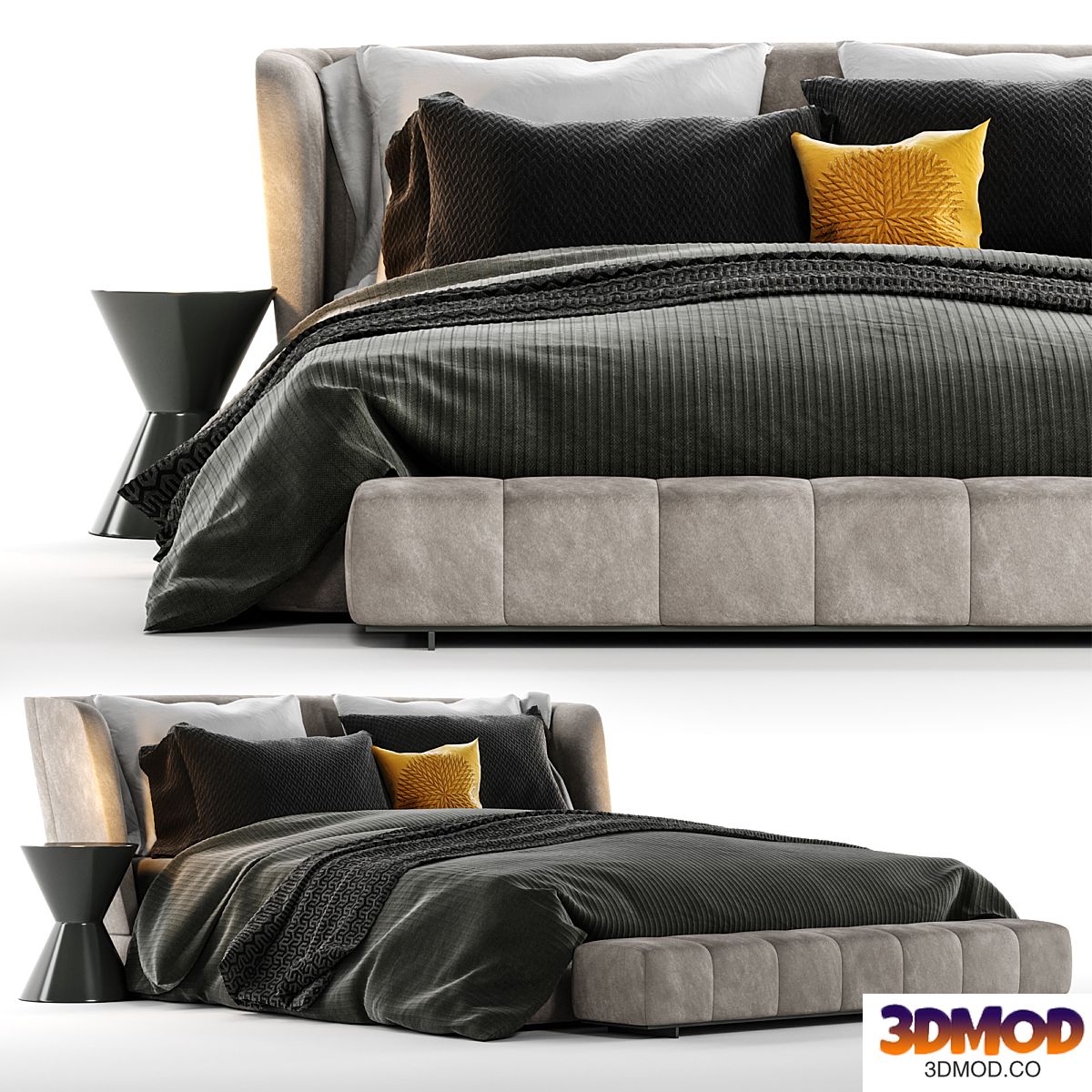 Minotti Reeves Bed 双人床