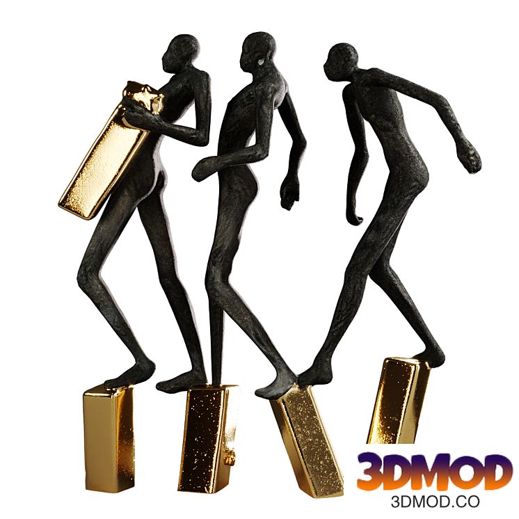 Sculpture "Gold Thieves" 雕塑摆件