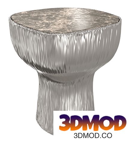 Edizione Limitata by Simone Fanciullacci Giava V1 Irregular Breccia Paradiso Marble & Metal Side Table 边几