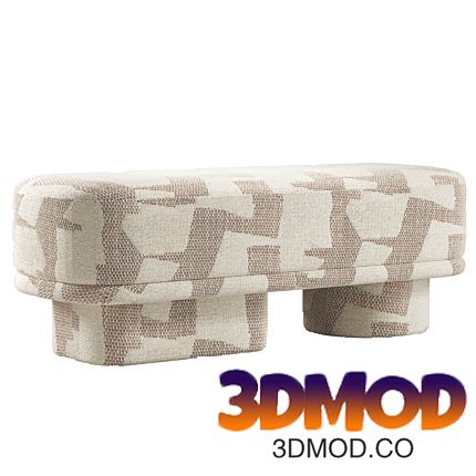 Lena Jacquard Bench 沙发凳