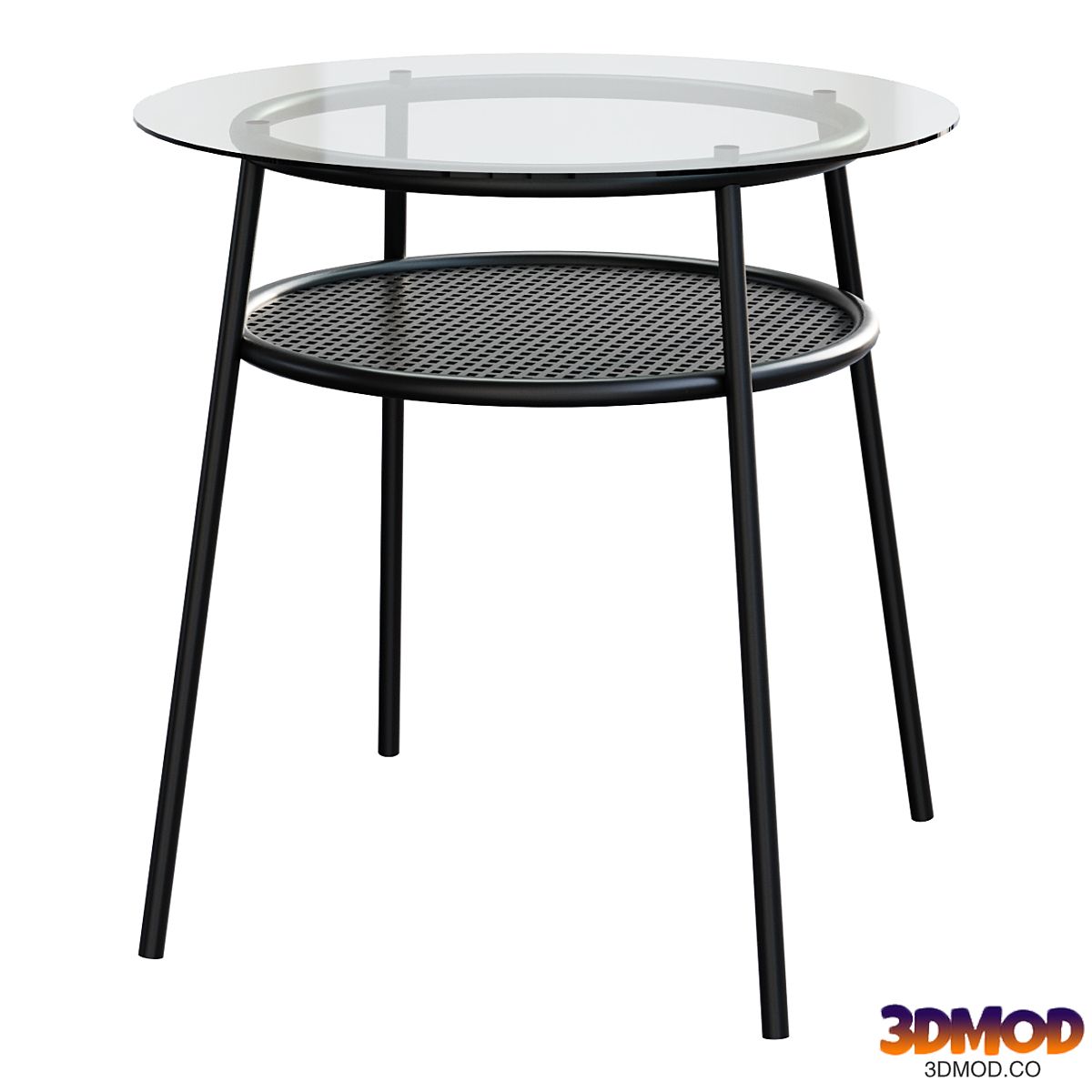 ALLSTA Table, glass/metal black 茶几