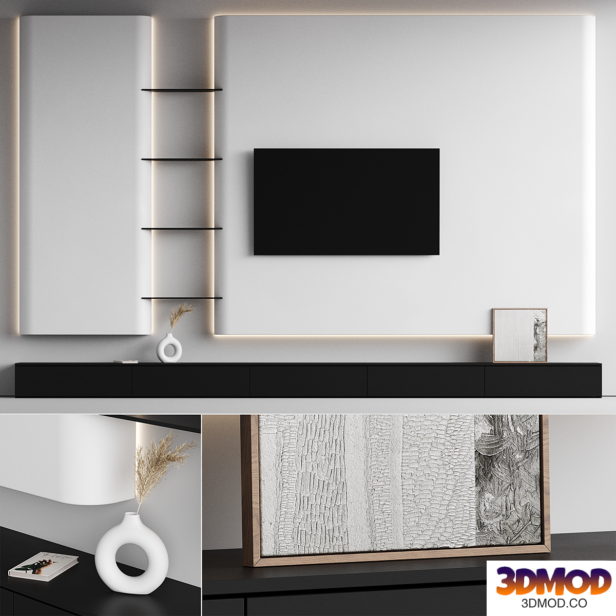 TV wall 04 电视背景墙