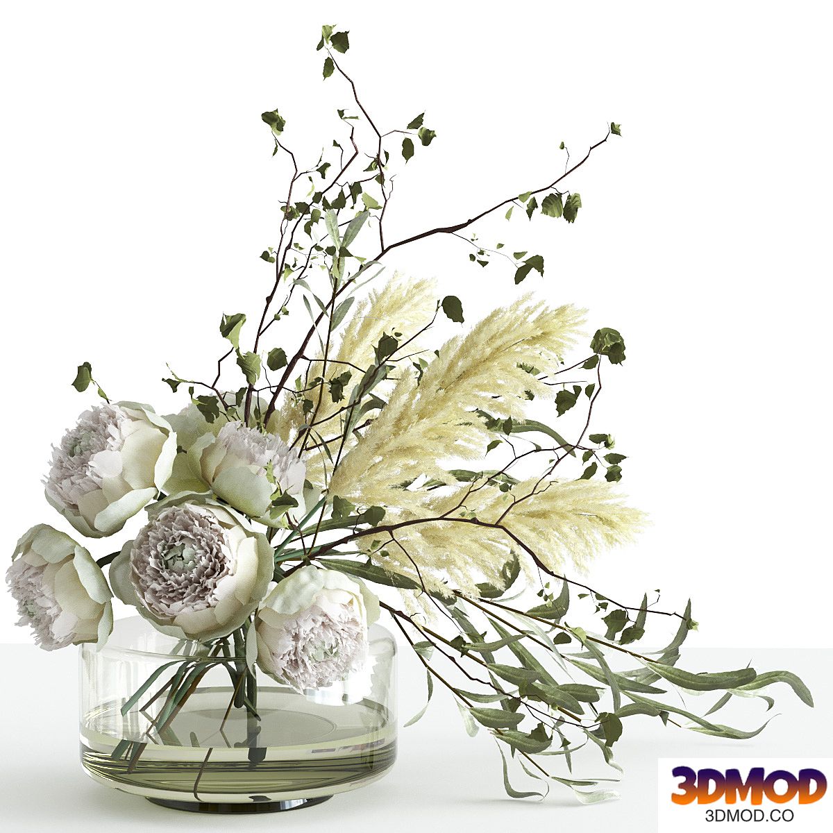 Bouquet in a glass vase
